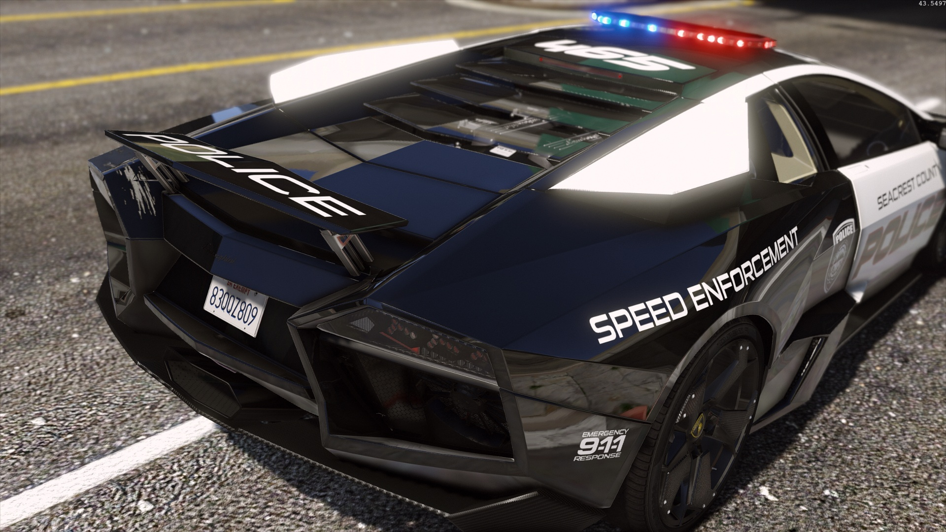 1080p Images: Lamborghini Reventon Police Car Wallpaper